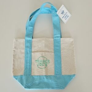 Trader Joes Original Pastel Blue Mini Tote 2025 Purchased In Venice